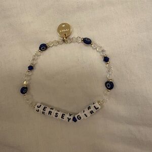 Jersey Girl Beaded Bracelet with Evil Eye Charms- little words project